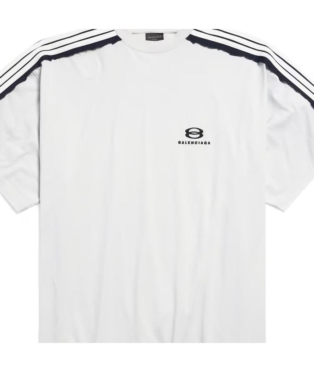 BALENCIAGA Белая хлопковая футболка, фото 3