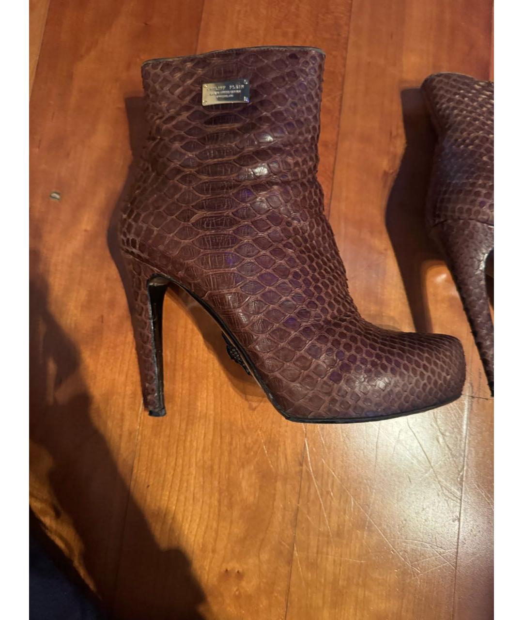 PHILIPP PLEIN Коричневые сапоги, фото 3