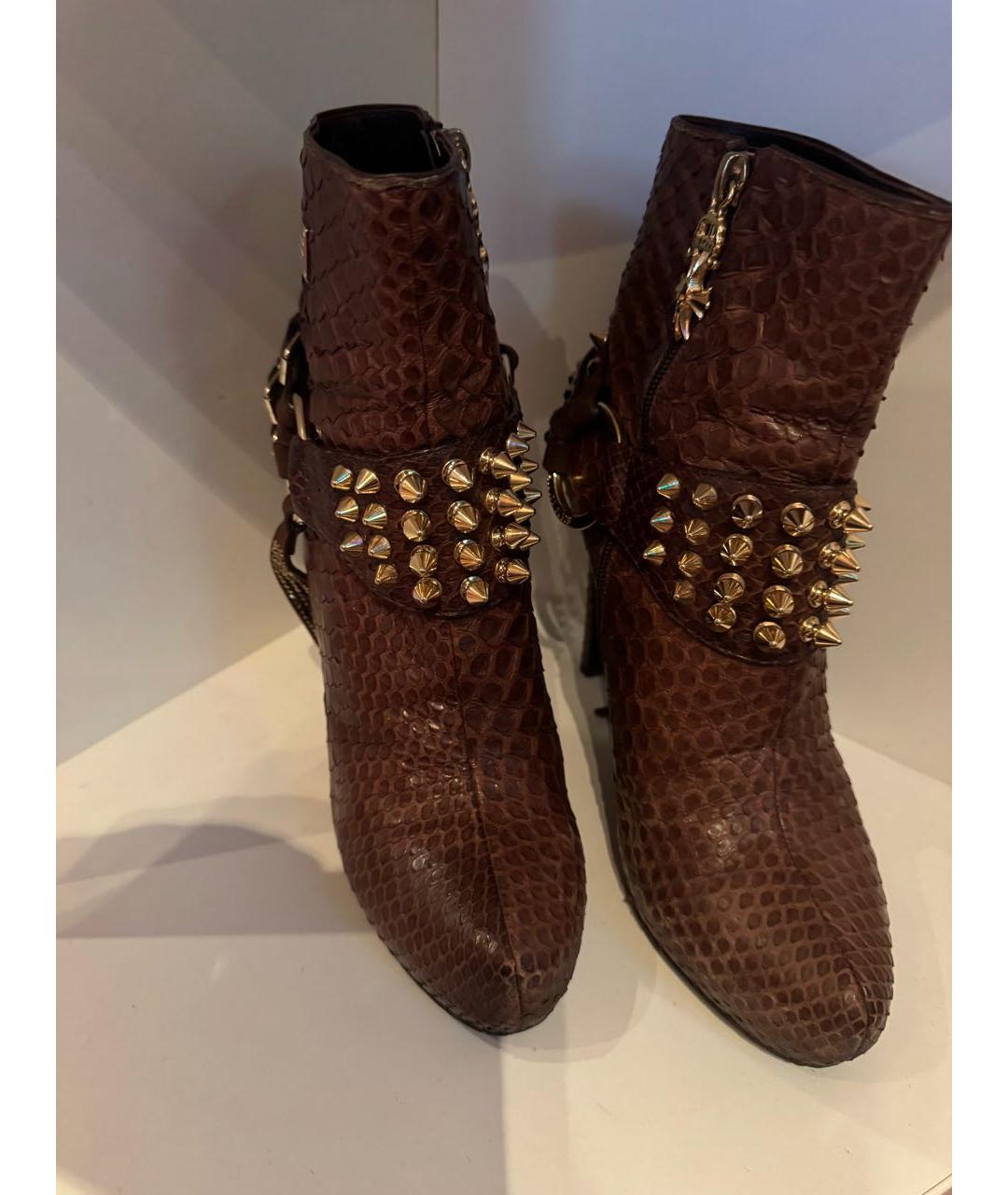 PHILIPP PLEIN Коричневые сапоги, фото 2
