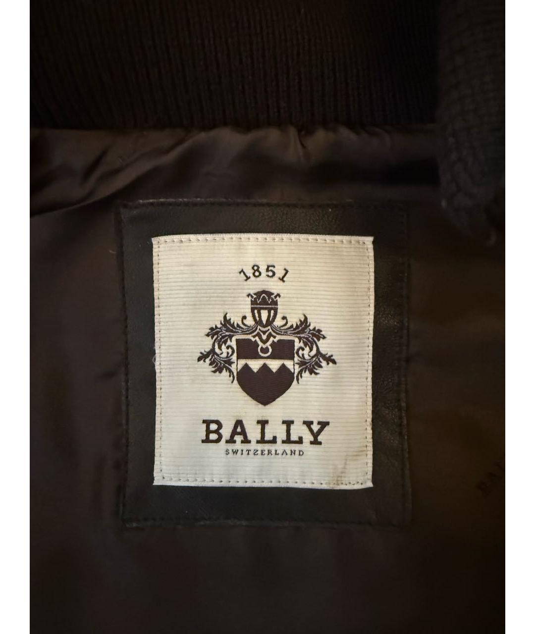 BALLY Коричневый кожаный пуховик, фото 6