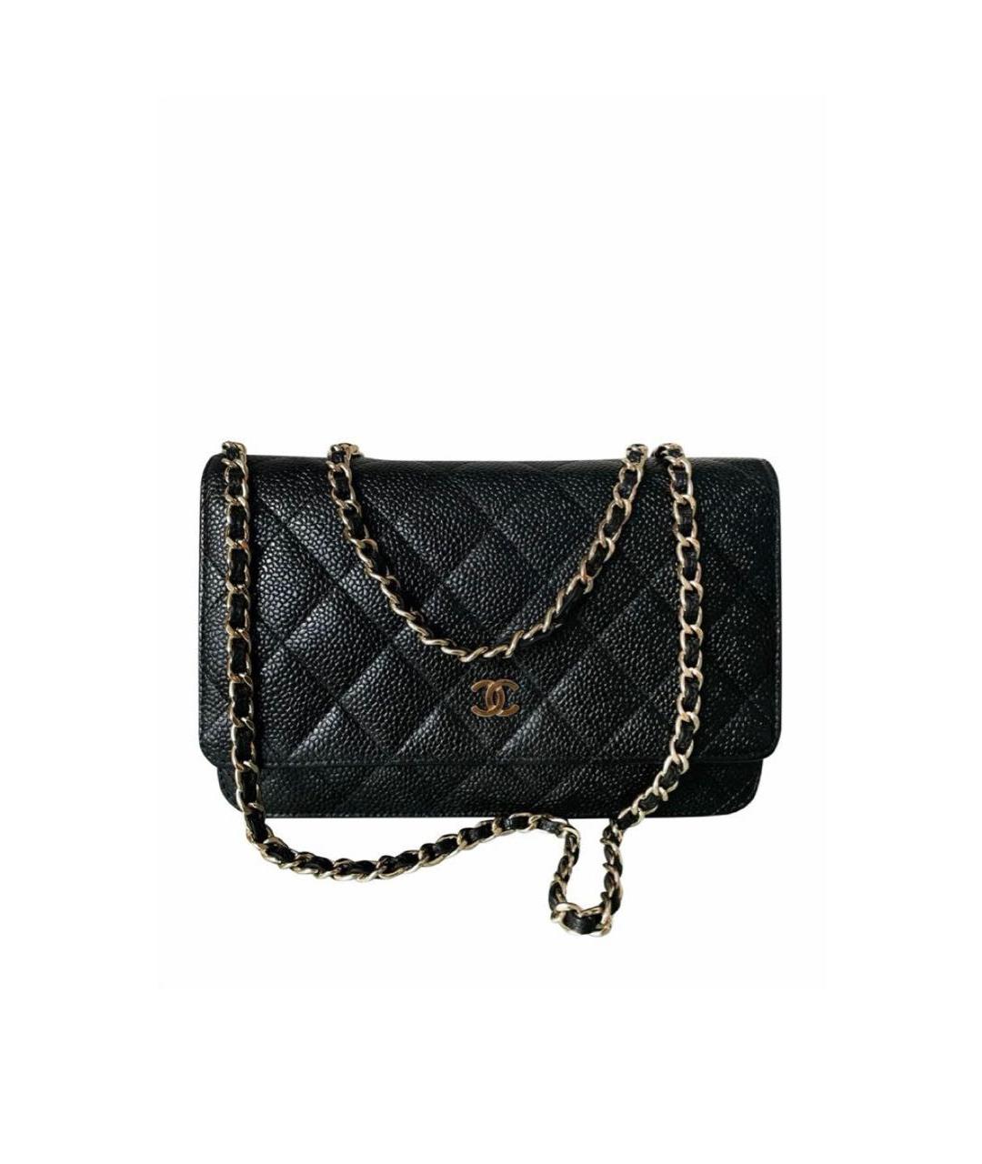 CHANEL Черная кожаная сумка через плечо, фото 9