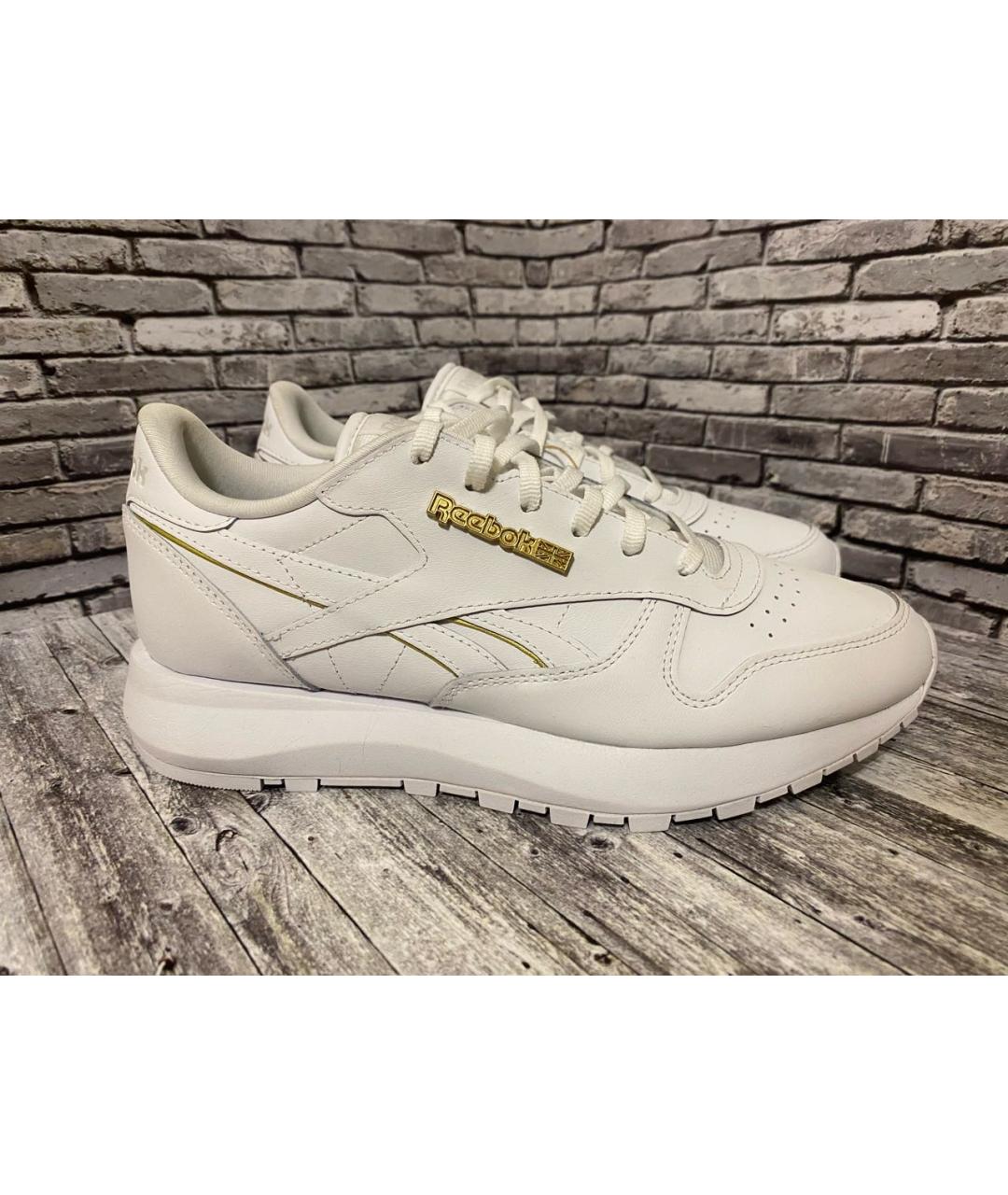 REEBOK Белые кожаные кроссовки, фото 6