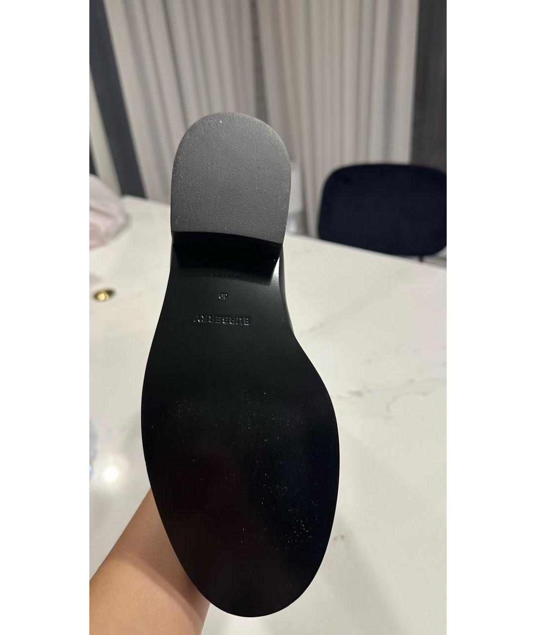 BURBERRY Черные кожаные сапоги, фото 8