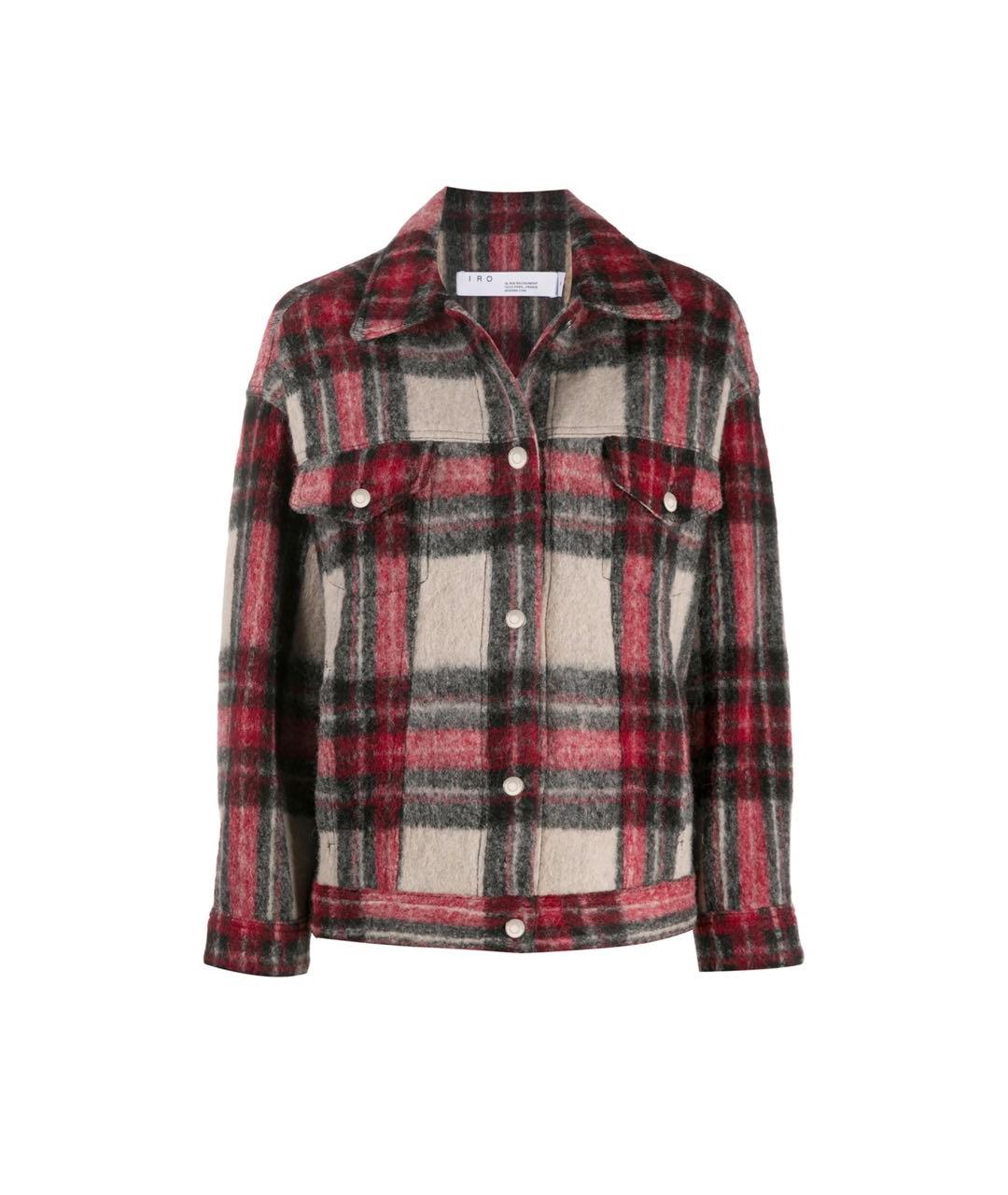 IRO Бордовая шерстяная куртка, фото 9