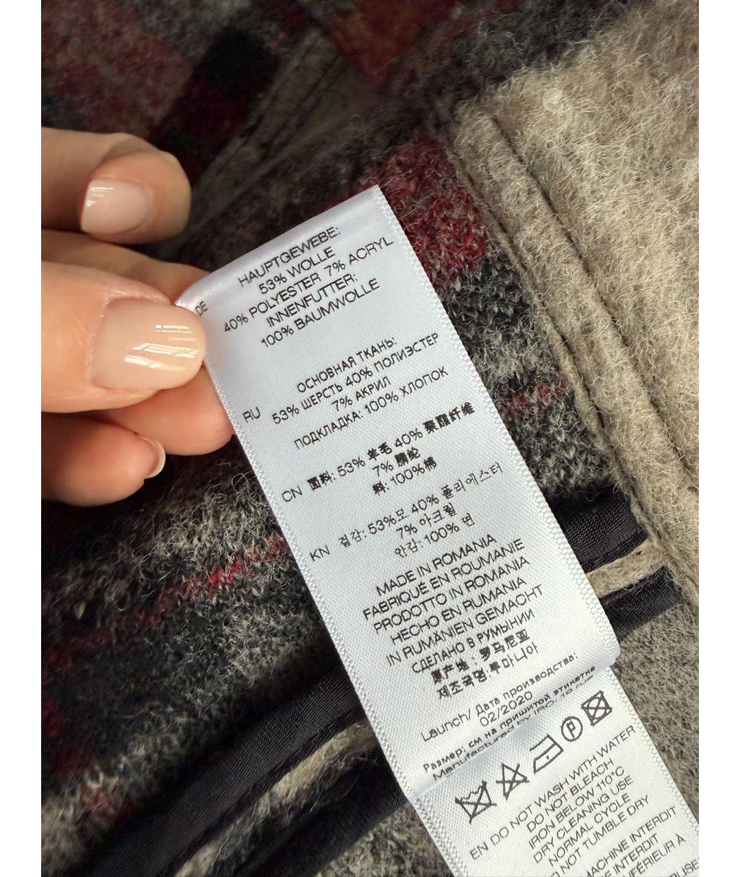 IRO Бордовая шерстяная куртка, фото 6