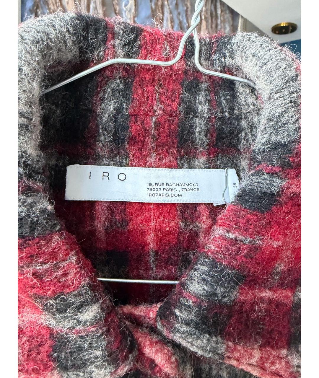 IRO Бордовая шерстяная куртка, фото 3