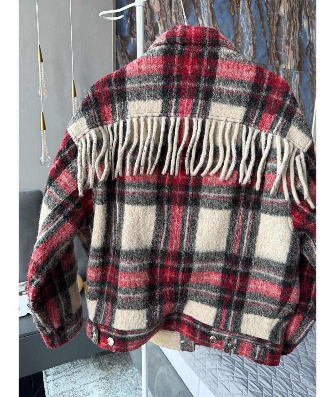 IRO Бордовая шерстяная куртка, фото 8