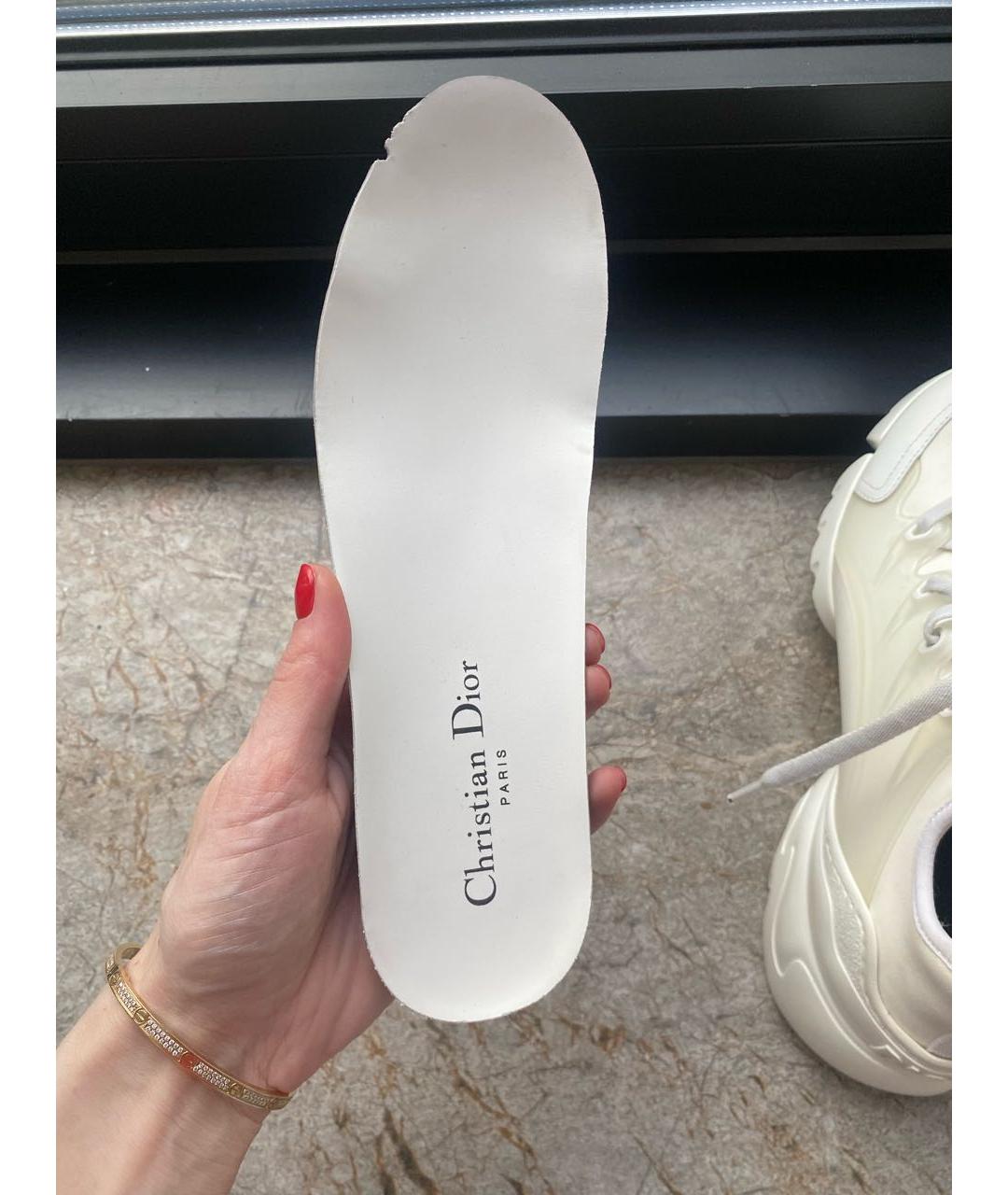 CHRISTIAN DIOR Белые текстильные кроссовки, фото 5