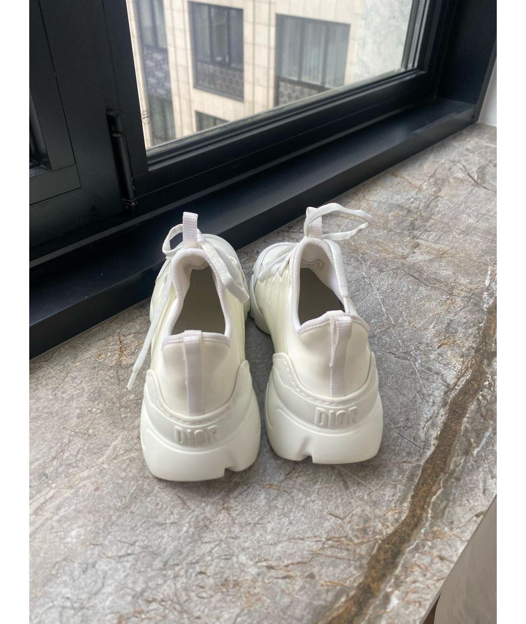 CHRISTIAN DIOR Белые текстильные кроссовки, фото 4