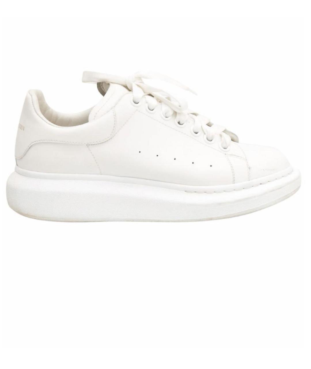 ALEXANDER MCQUEEN Белые кожаные кеды, фото 1