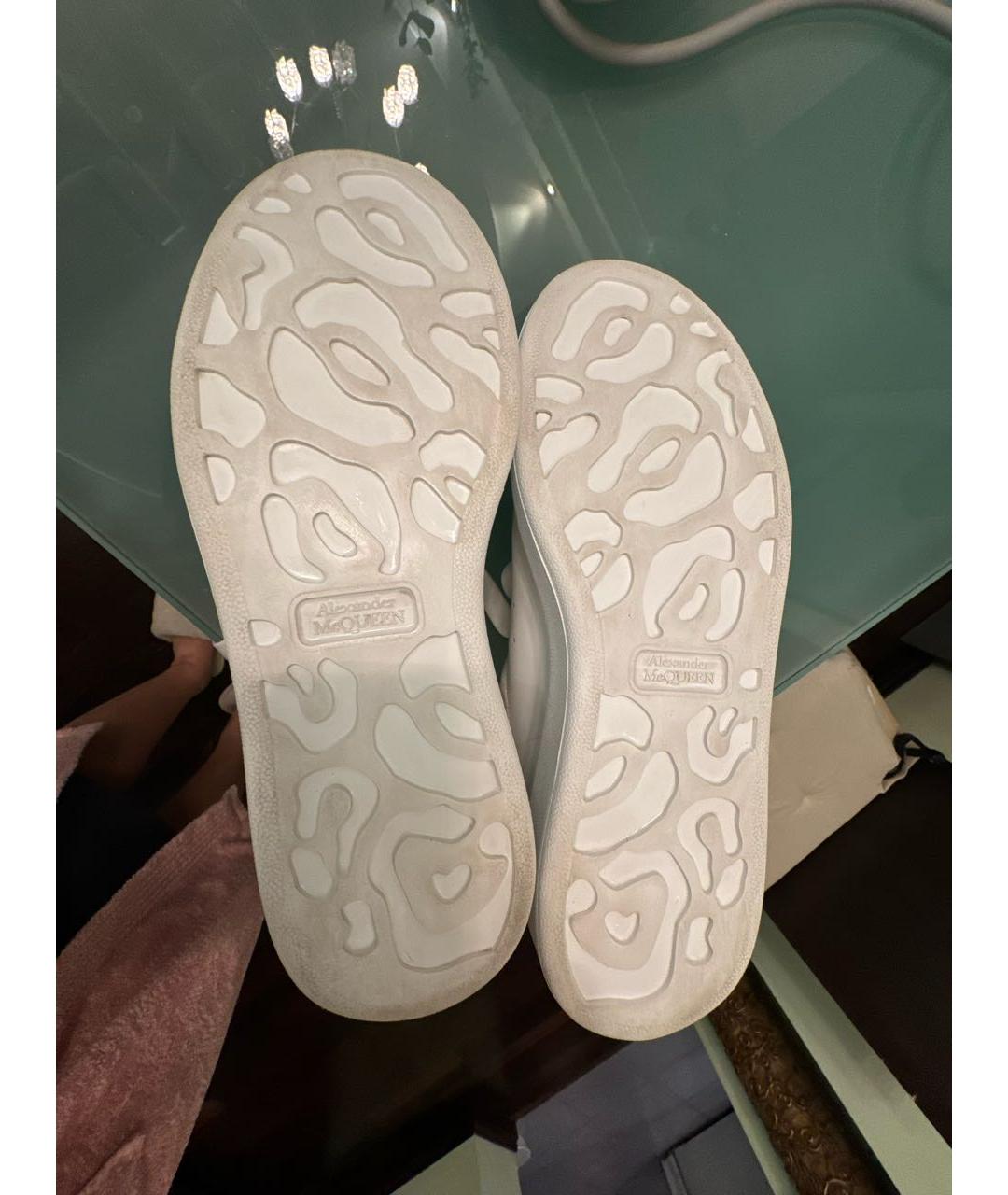 ALEXANDER MCQUEEN Белые кожаные кеды, фото 6
