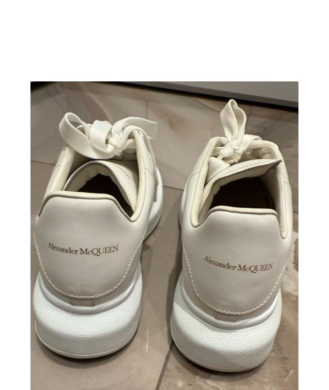 ALEXANDER MCQUEEN Белые кожаные кеды, фото 2