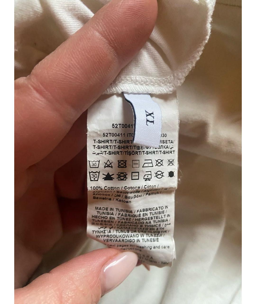 TRUSSARDI Белая хлопковая футболка, фото 3