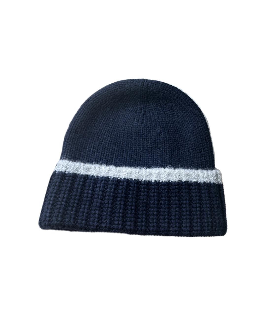 CHANEL Темно-синяя кашемировая шапка, фото 2