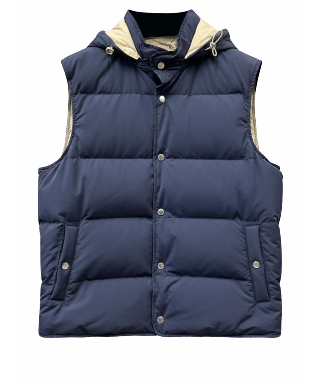 ELEVENTY Темно-синий полиэстеровый жилет, фото 1