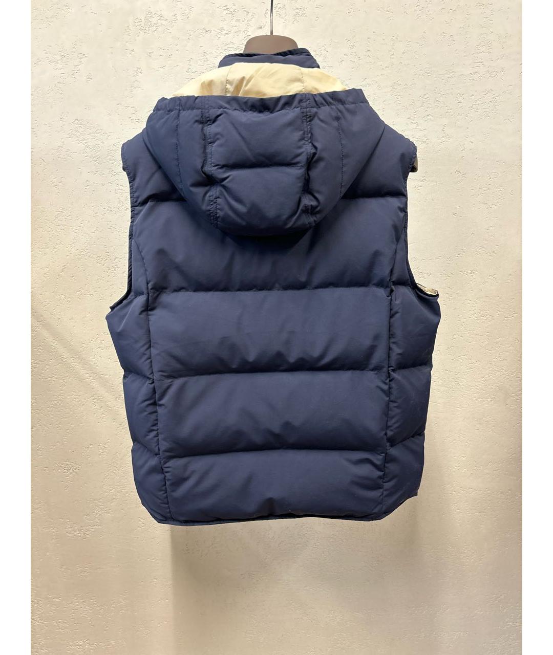 ELEVENTY Темно-синий полиэстеровый жилет, фото 2