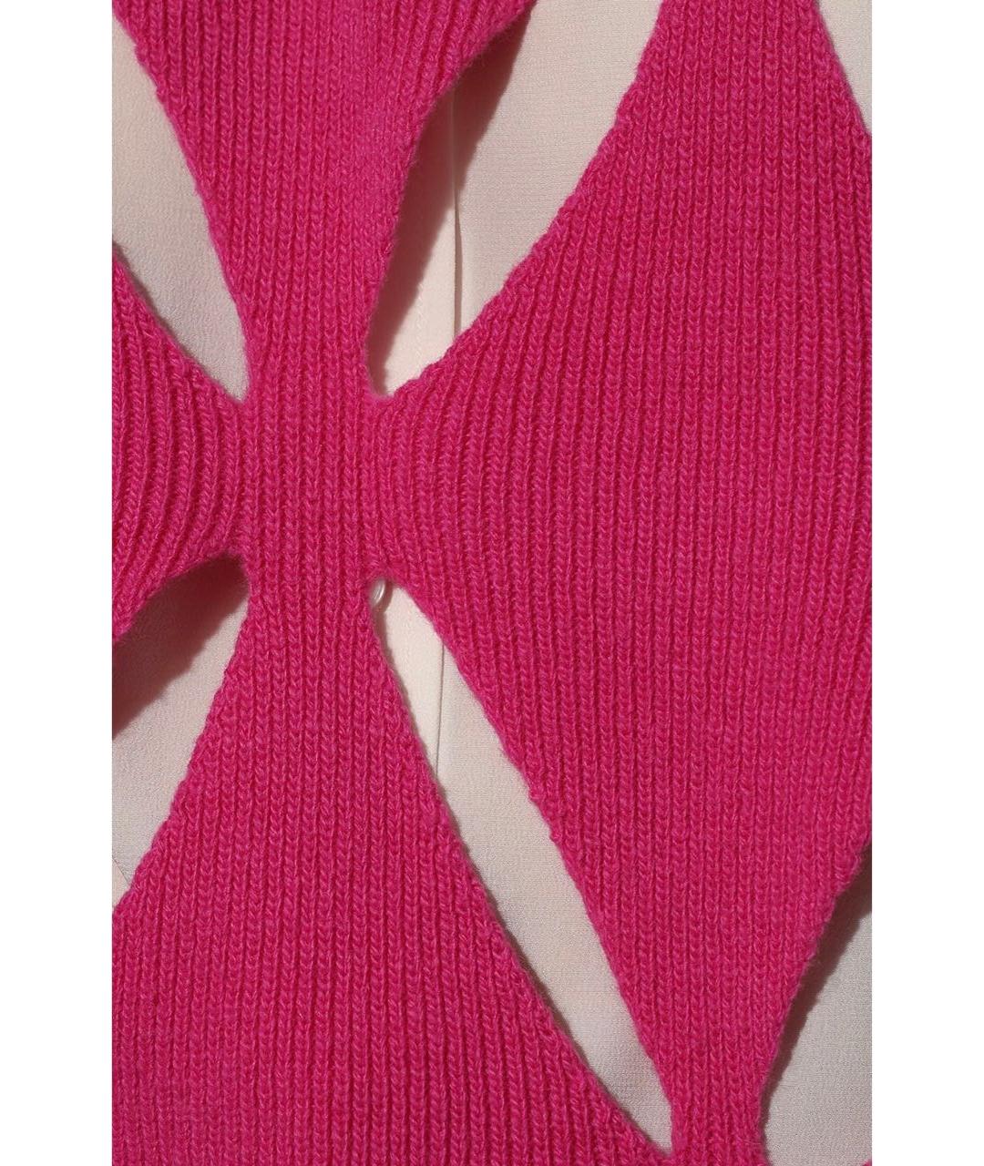 VALENTINO Фуксия шерстяной джемпер / свитер, фото 4