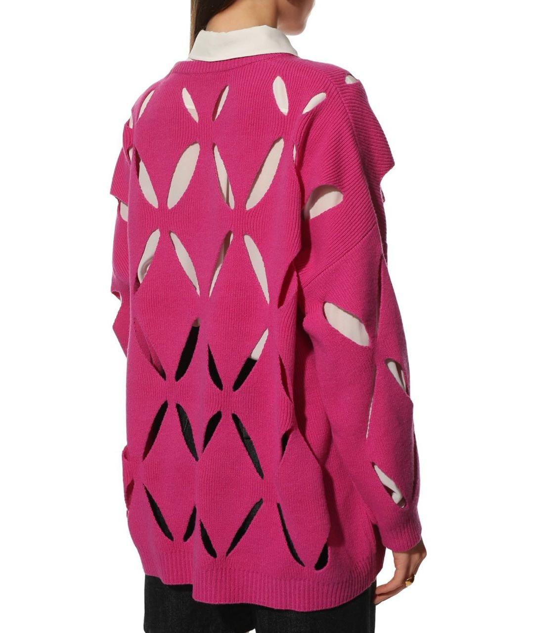 VALENTINO Фуксия шерстяной джемпер / свитер, фото 2