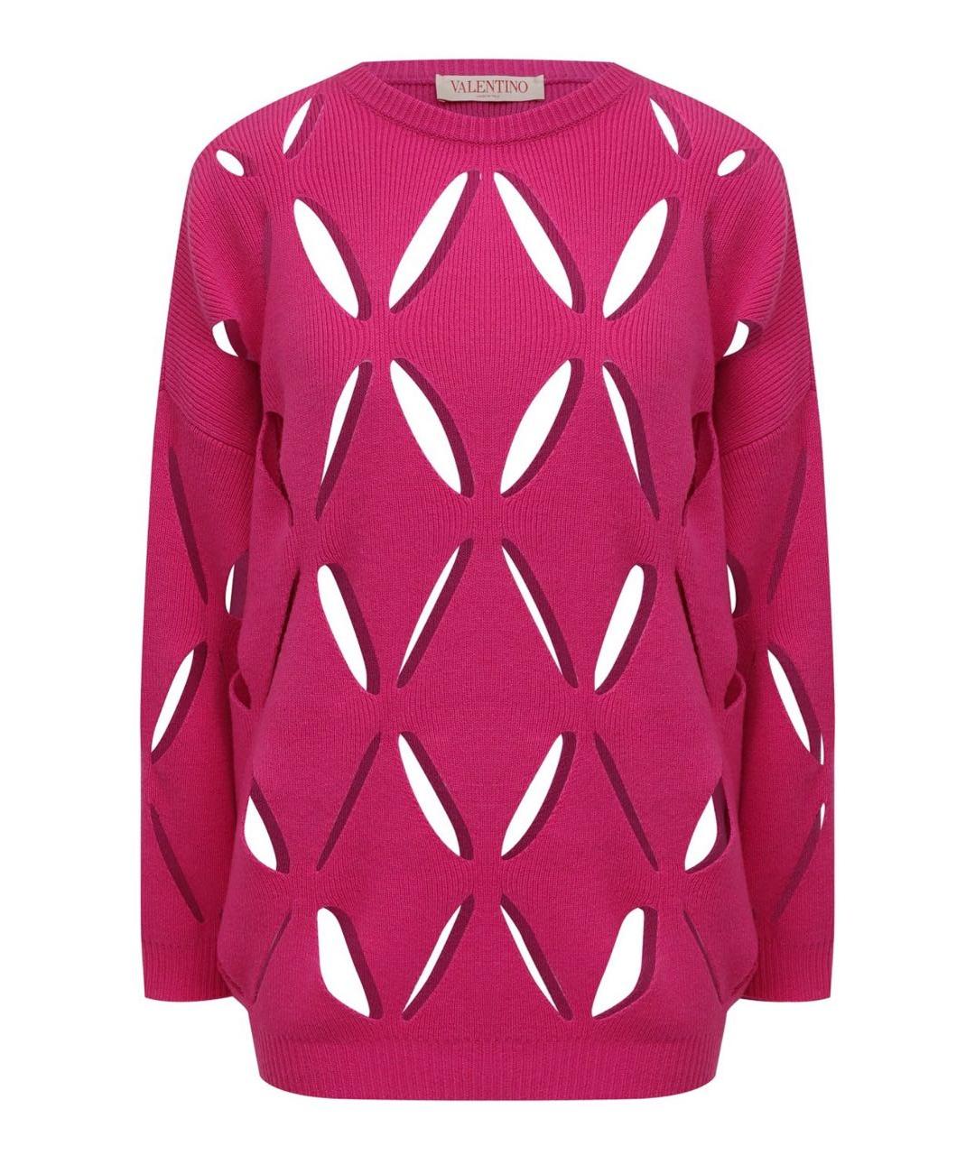 VALENTINO Фуксия шерстяной джемпер / свитер, фото 1