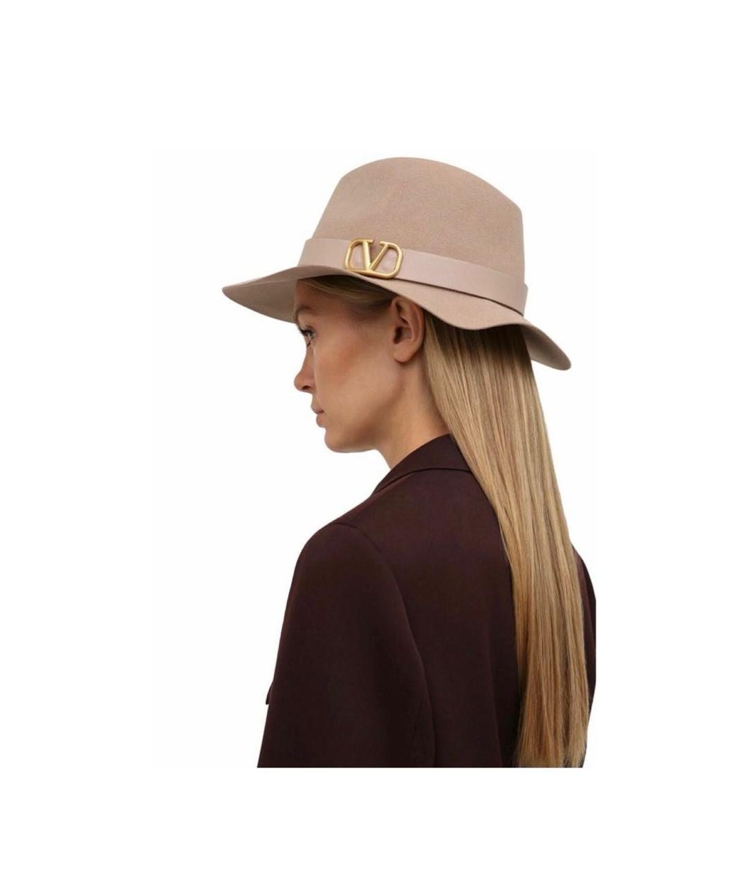 VALENTINO Бежевая шерстяная шляпа, фото 3