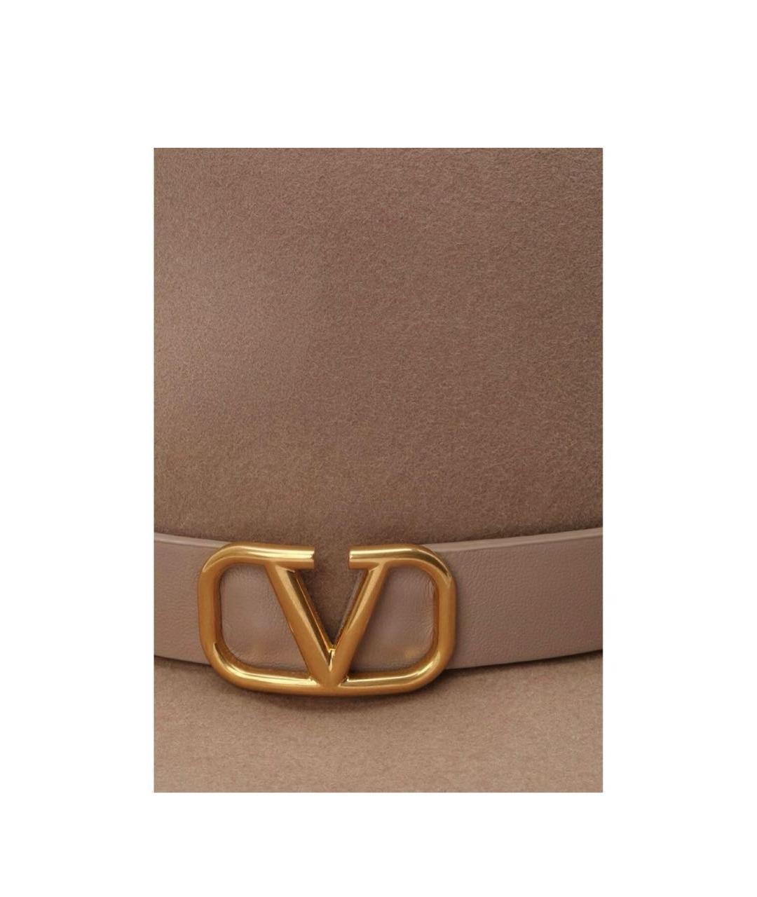 VALENTINO Бежевая шерстяная шляпа, фото 4