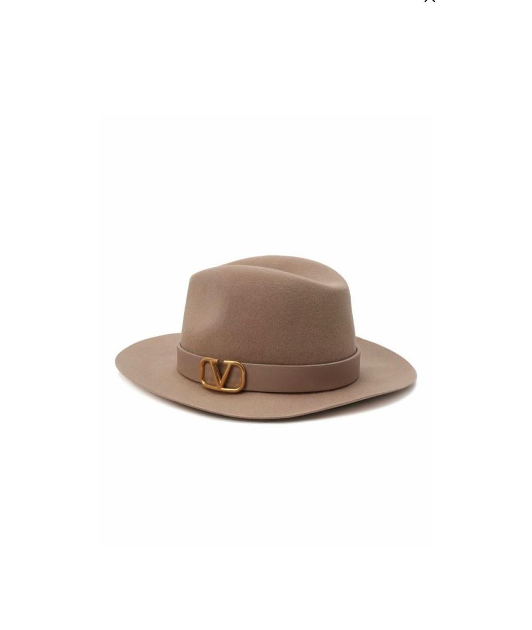 VALENTINO Бежевая шерстяная шляпа, фото 1