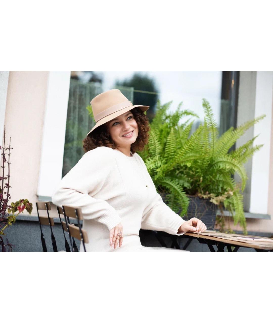 VALENTINO Бежевая шерстяная шляпа, фото 5