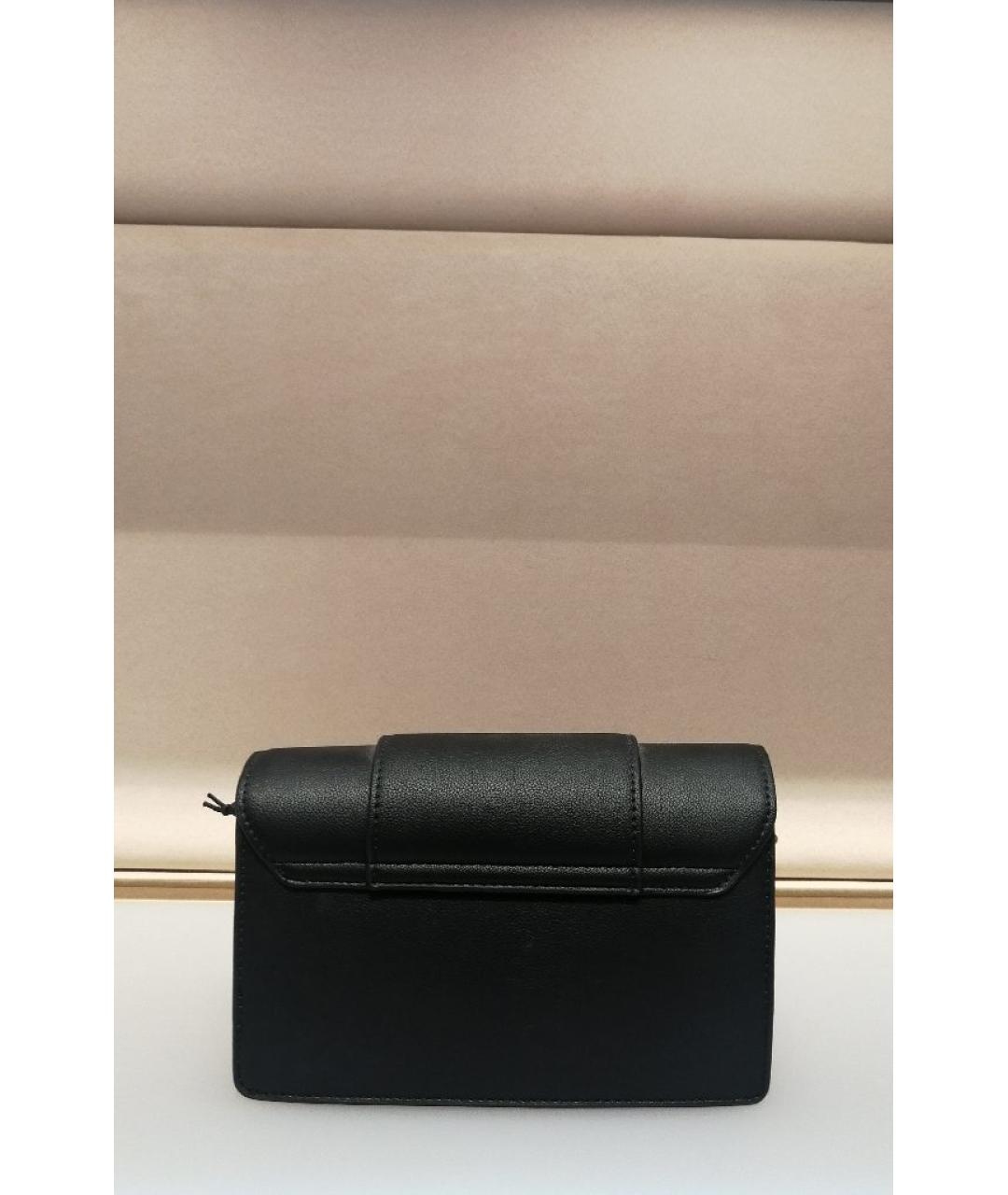 VERSACE JEANS COUTURE Черная кожаная сумка через плечо, фото 3