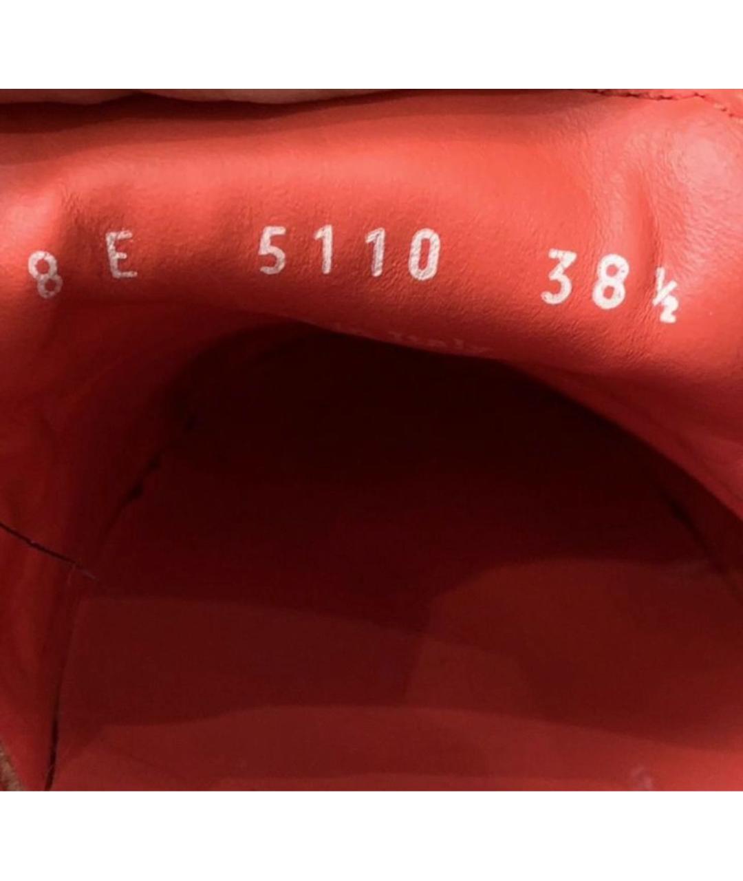 FENDI Красные кожаные слипоны, фото 8