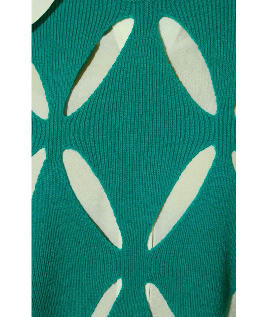 VALENTINO Зеленый шерстяной джемпер / свитер, фото 4