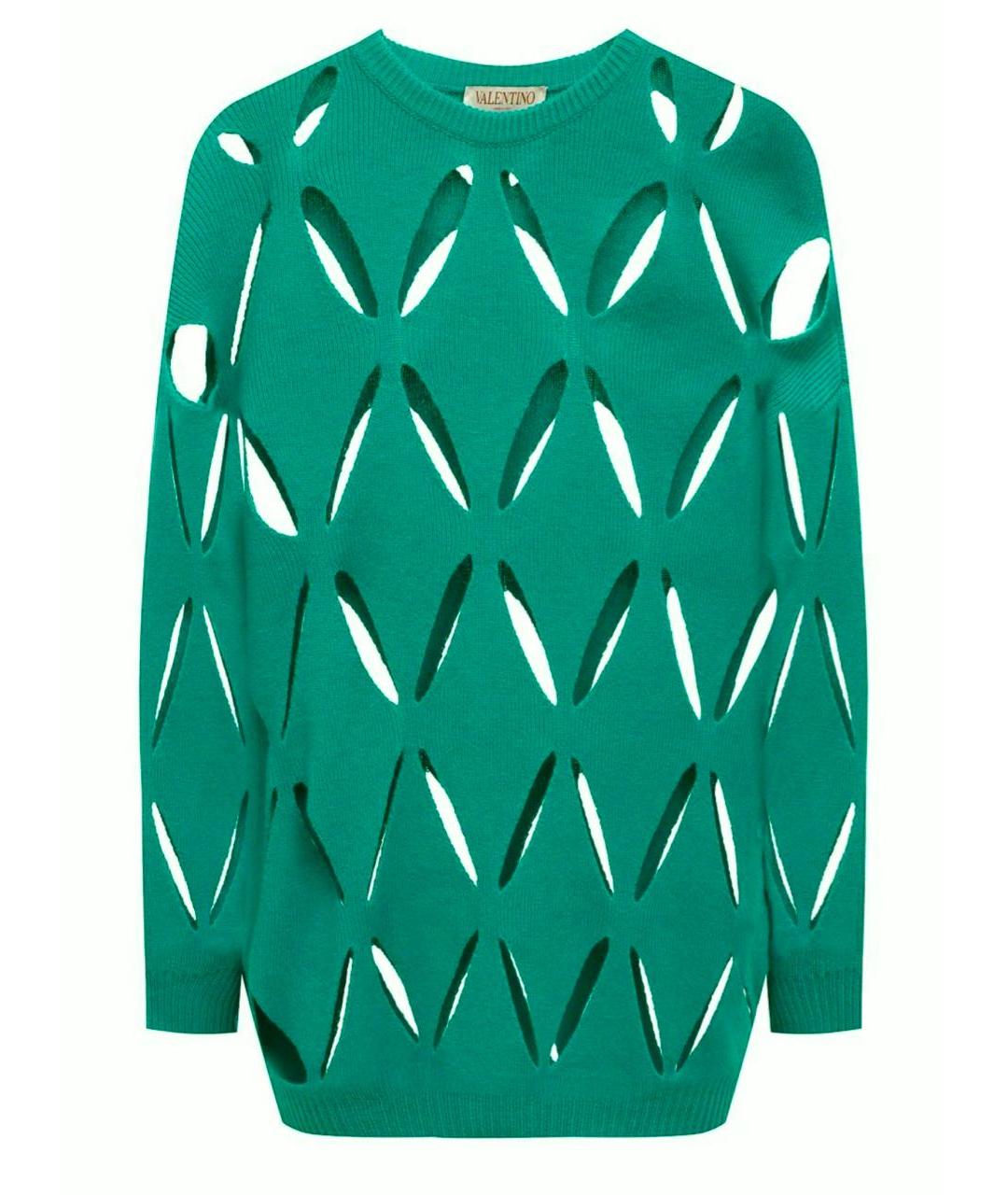 VALENTINO Зеленый шерстяной джемпер / свитер, фото 1