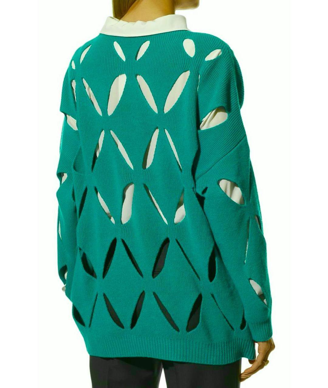 VALENTINO Зеленый шерстяной джемпер / свитер, фото 2