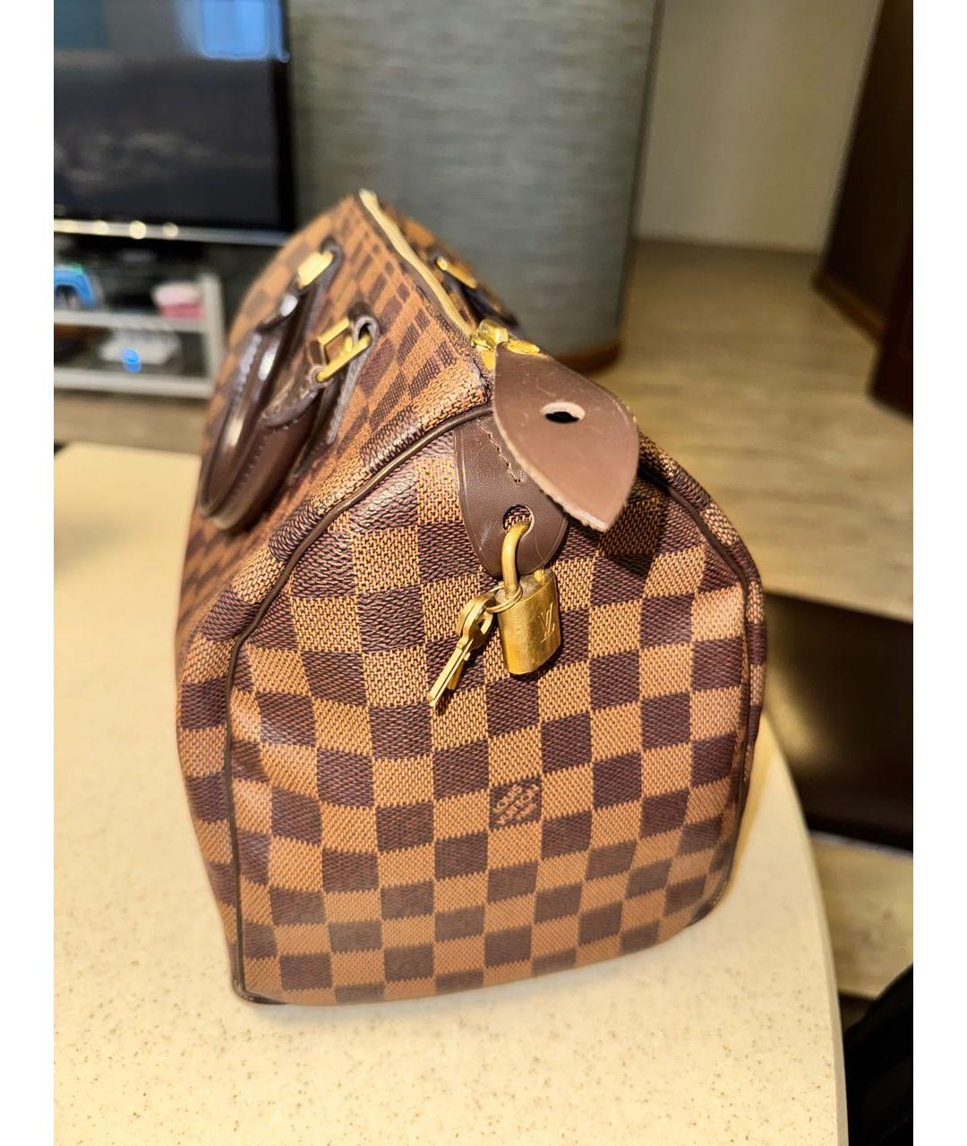 LOUIS VUITTON Коричневая сумка с короткими ручками, фото 2