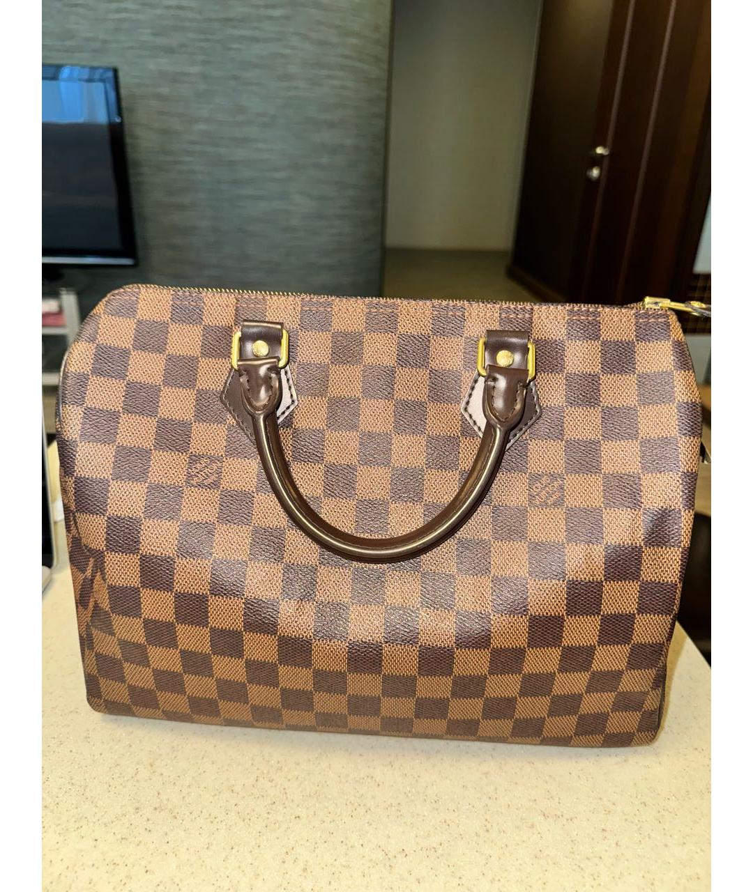 LOUIS VUITTON Коричневая сумка с короткими ручками, фото 8