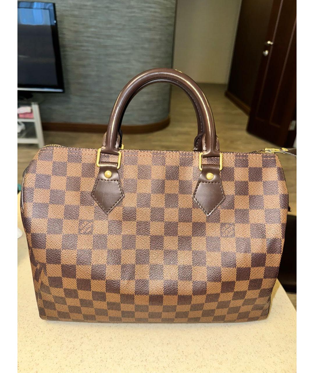 LOUIS VUITTON Коричневая сумка с короткими ручками, фото 3