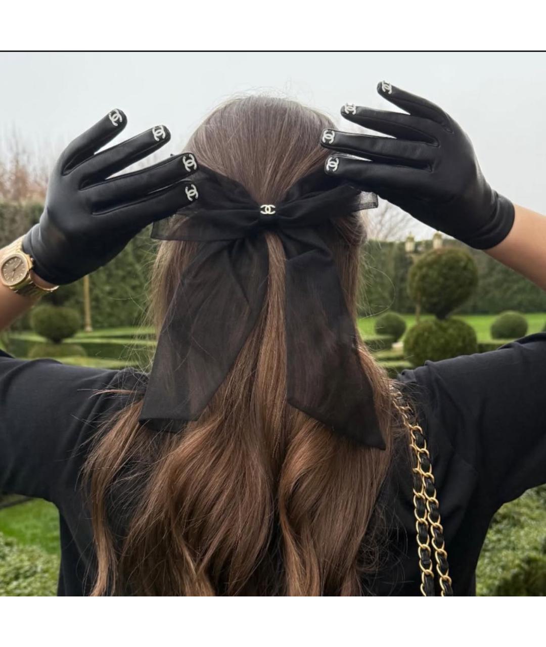 CHANEL Черные кожаные перчатки, фото 3