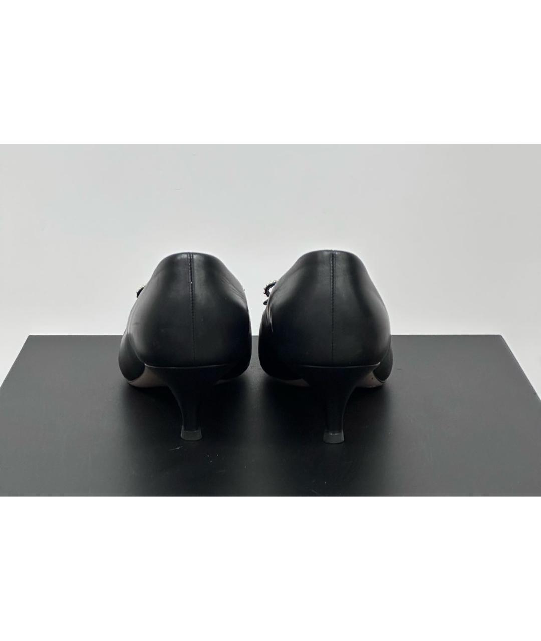 FERRAGAMO Черные кожаные туфли, фото 3