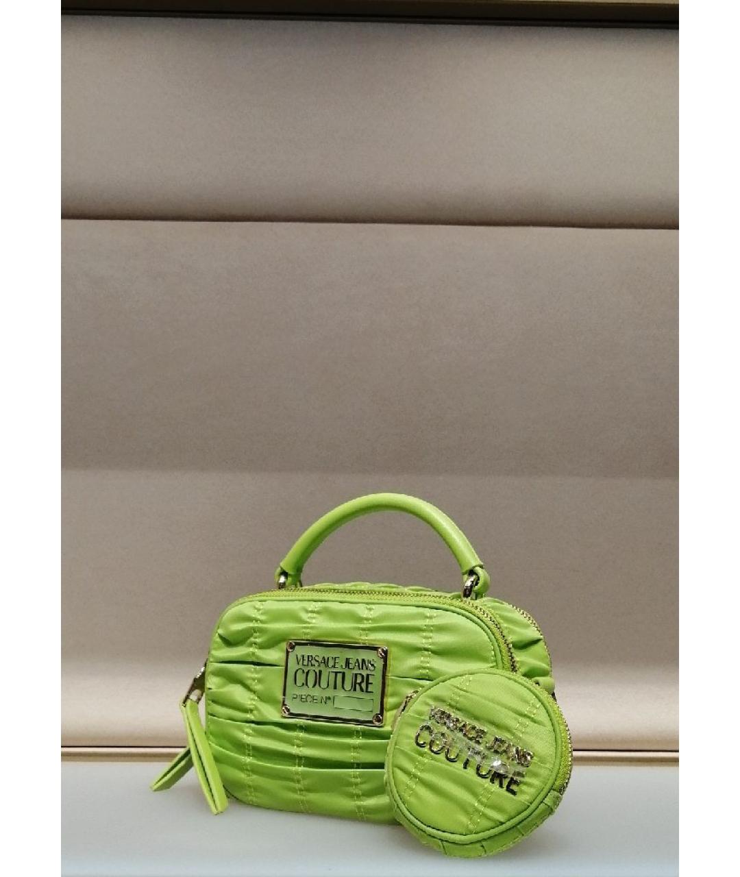 VERSACE JEANS COUTURE Салатовая сумка через плечо, фото 2
