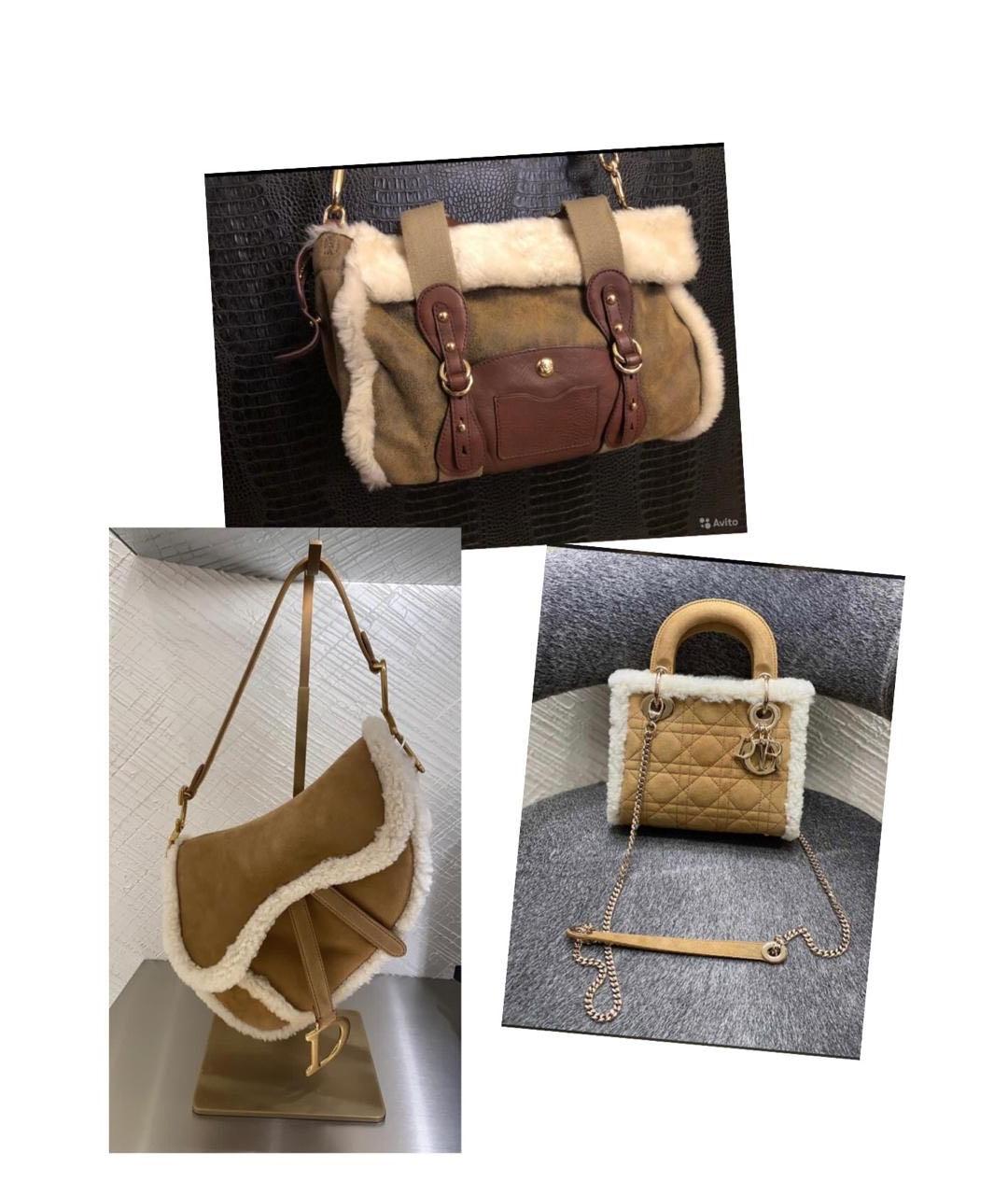 UGG AUSTRALIA Коричневая замшевая сумка с короткими ручками, фото 2