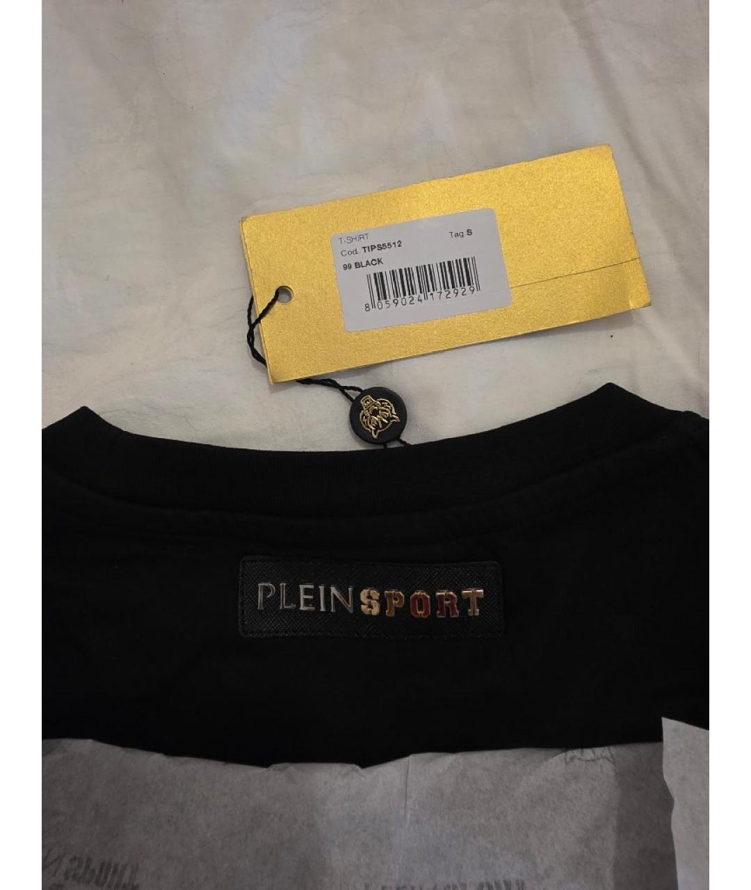 PLEIN SPORT Черная хлопковая футболка, фото 2