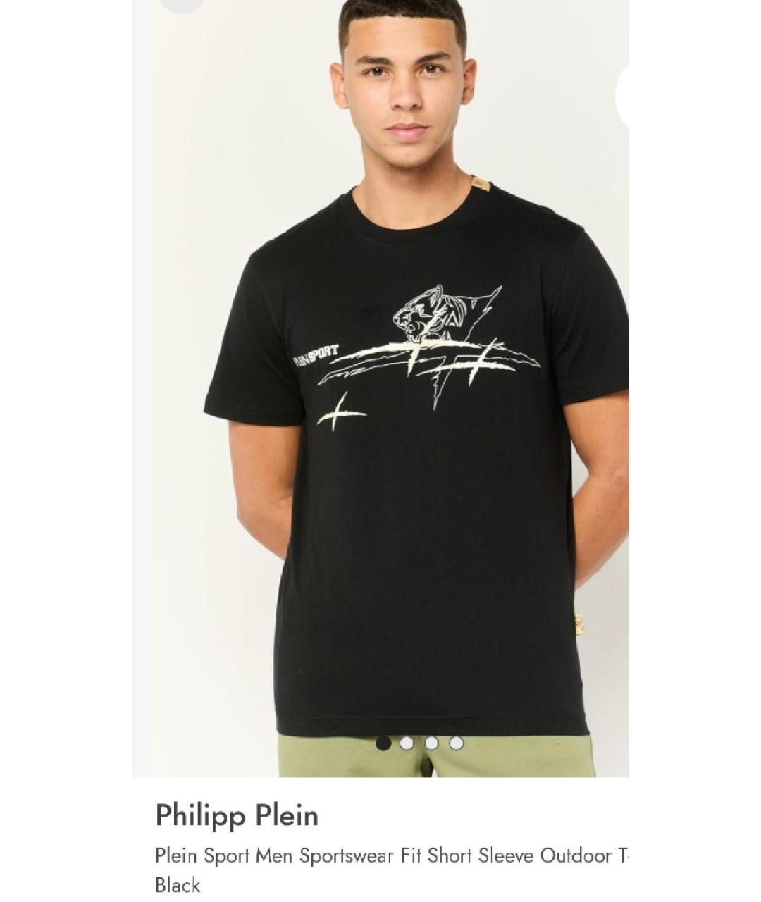 PLEIN SPORT Черная хлопковая футболка, фото 5
