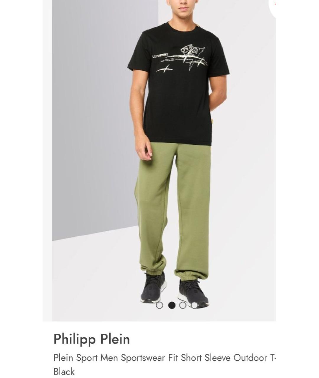 PLEIN SPORT Черная хлопковая футболка, фото 7