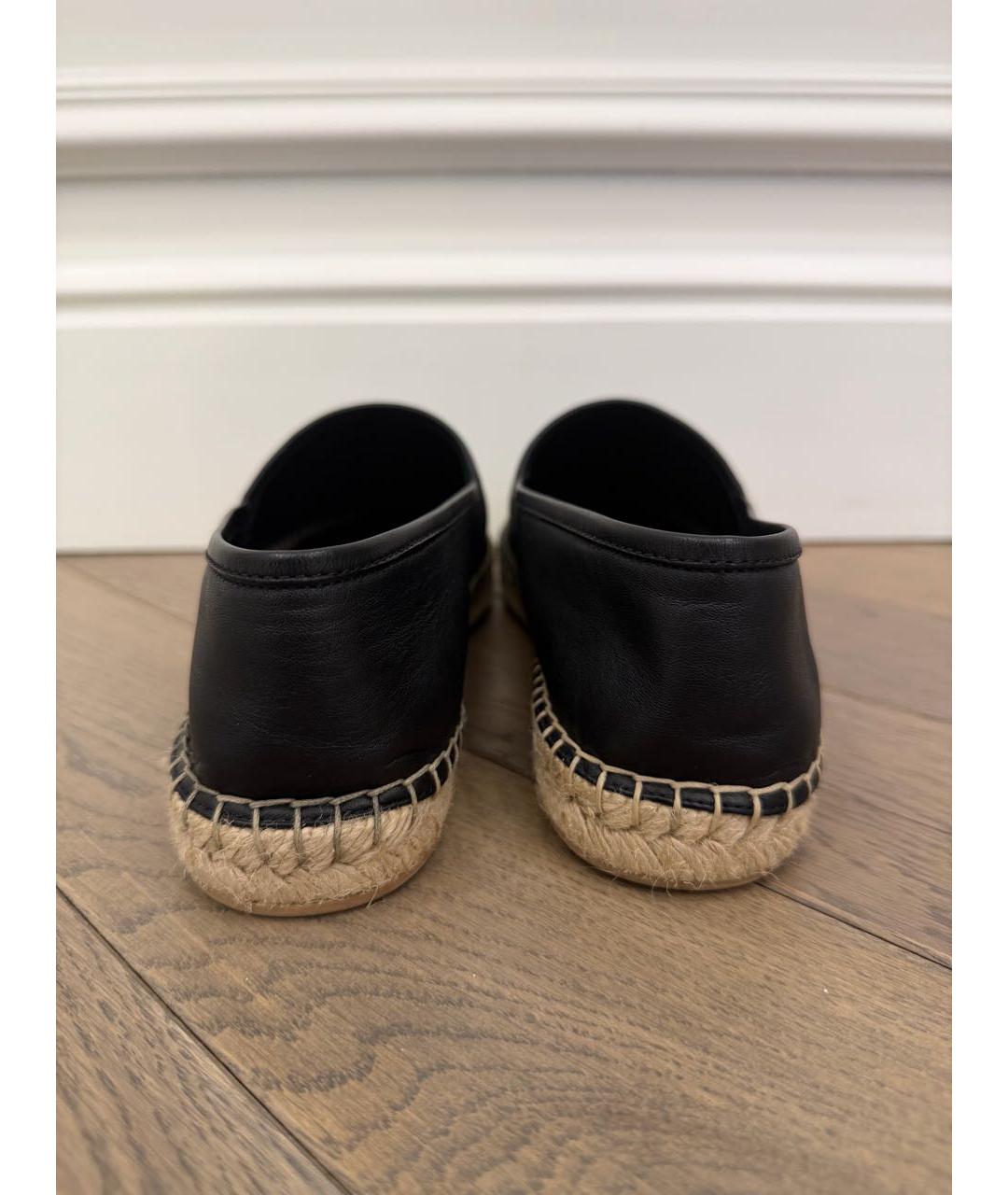 LOUIS VUITTON Черные кожаные эспадрильи, фото 4