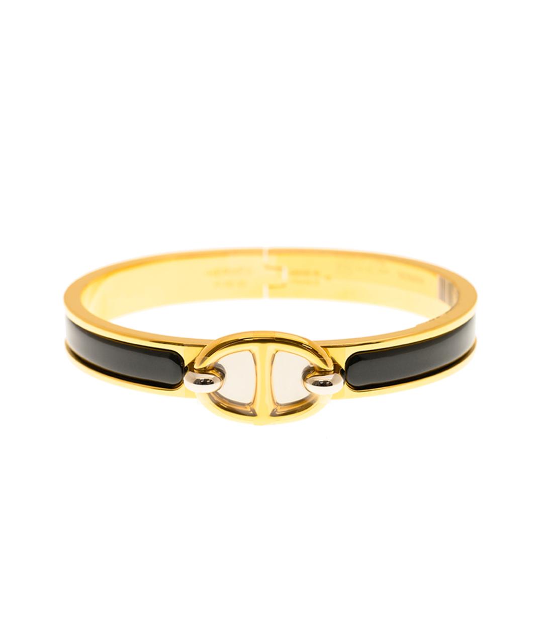 HERMES Черный металлический браслет, фото 1