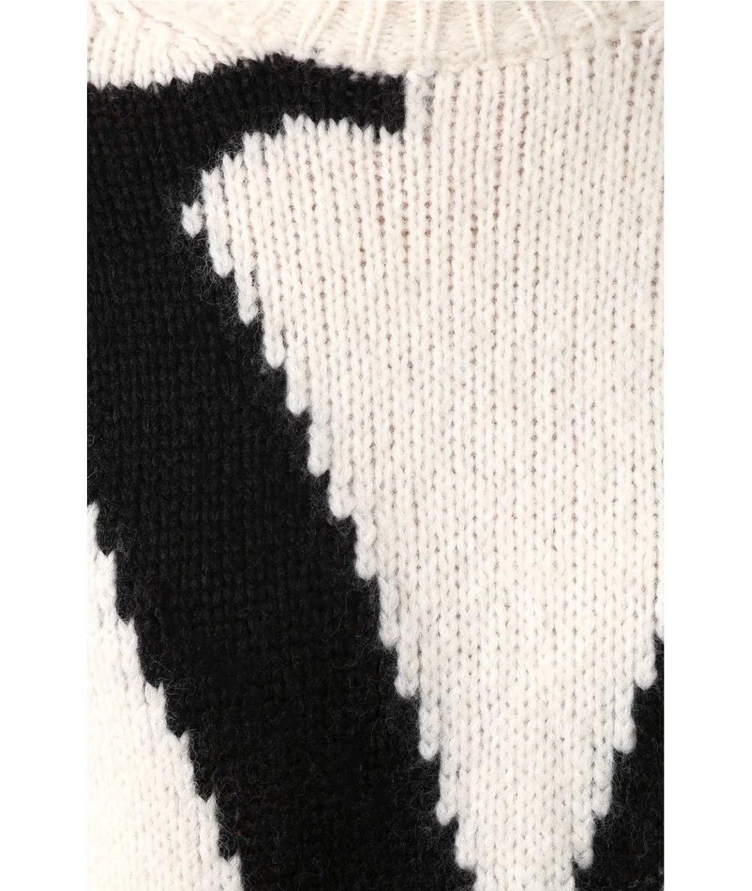 VALENTINO Бежевый шерстяной джемпер / свитер, фото 4