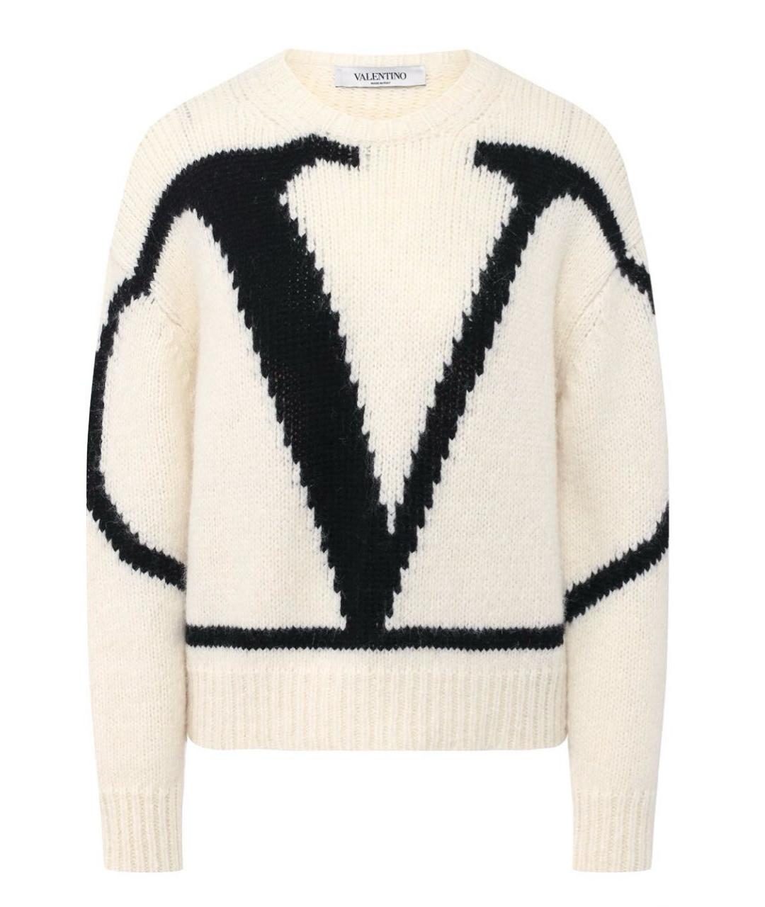 VALENTINO Бежевый шерстяной джемпер / свитер, фото 1