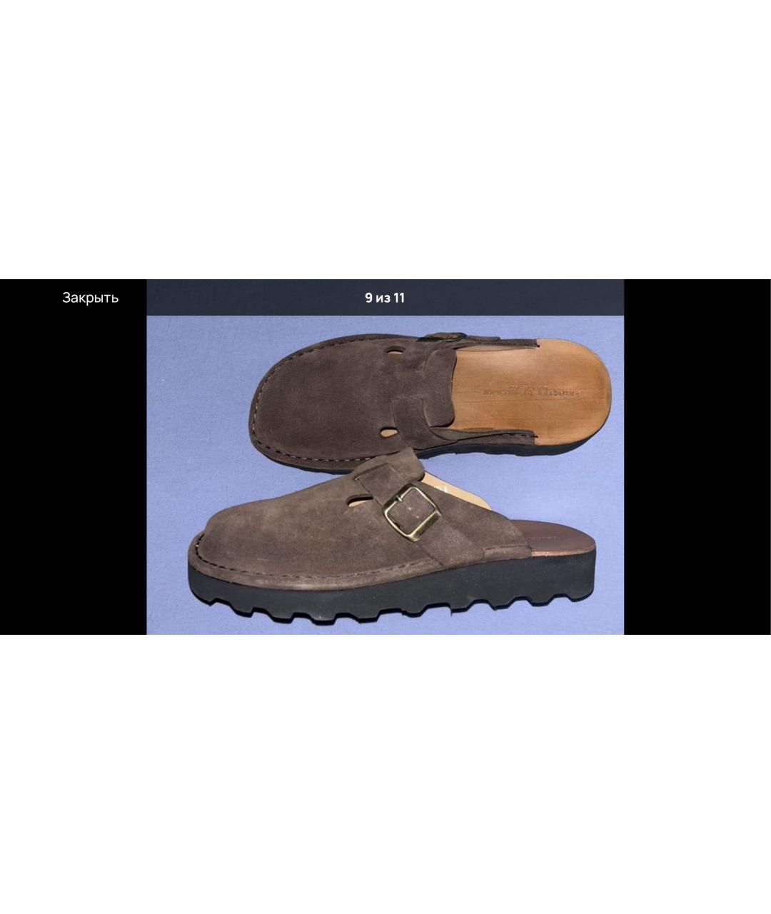 Principe di Bologna Коричневые замшевые сандалии, фото 4