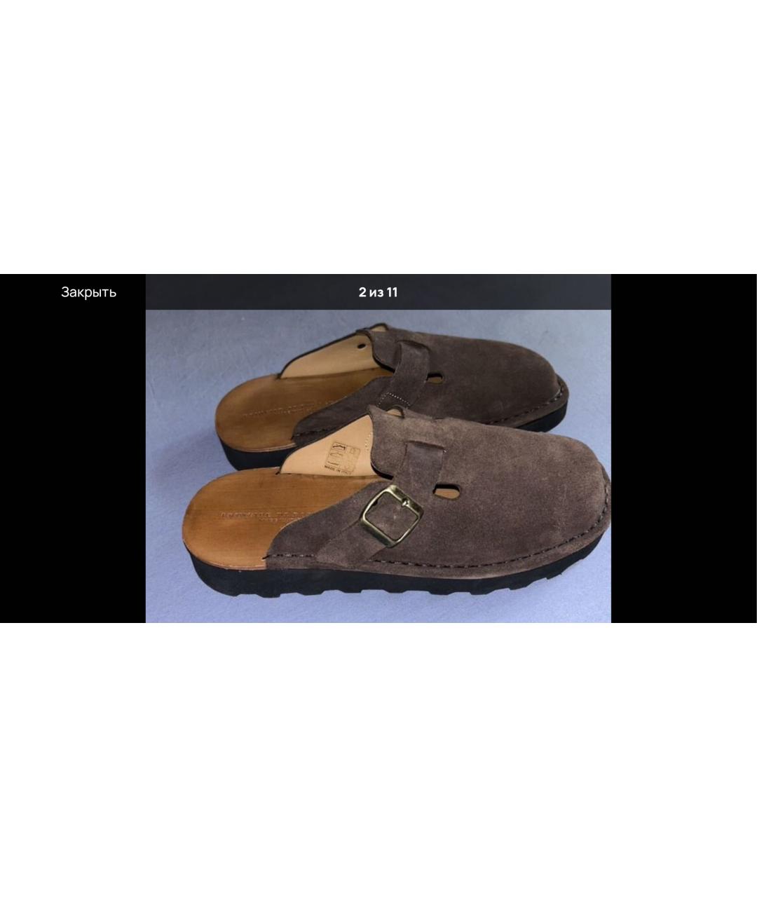 Principe di Bologna Коричневые замшевые сандалии, фото 7