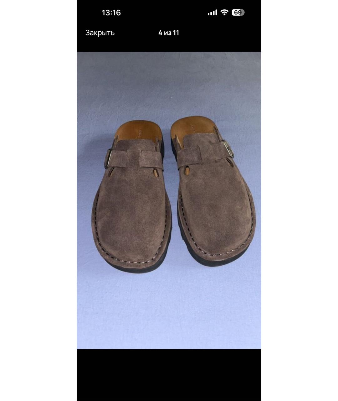 Principe di Bologna Коричневые замшевые сандалии, фото 2