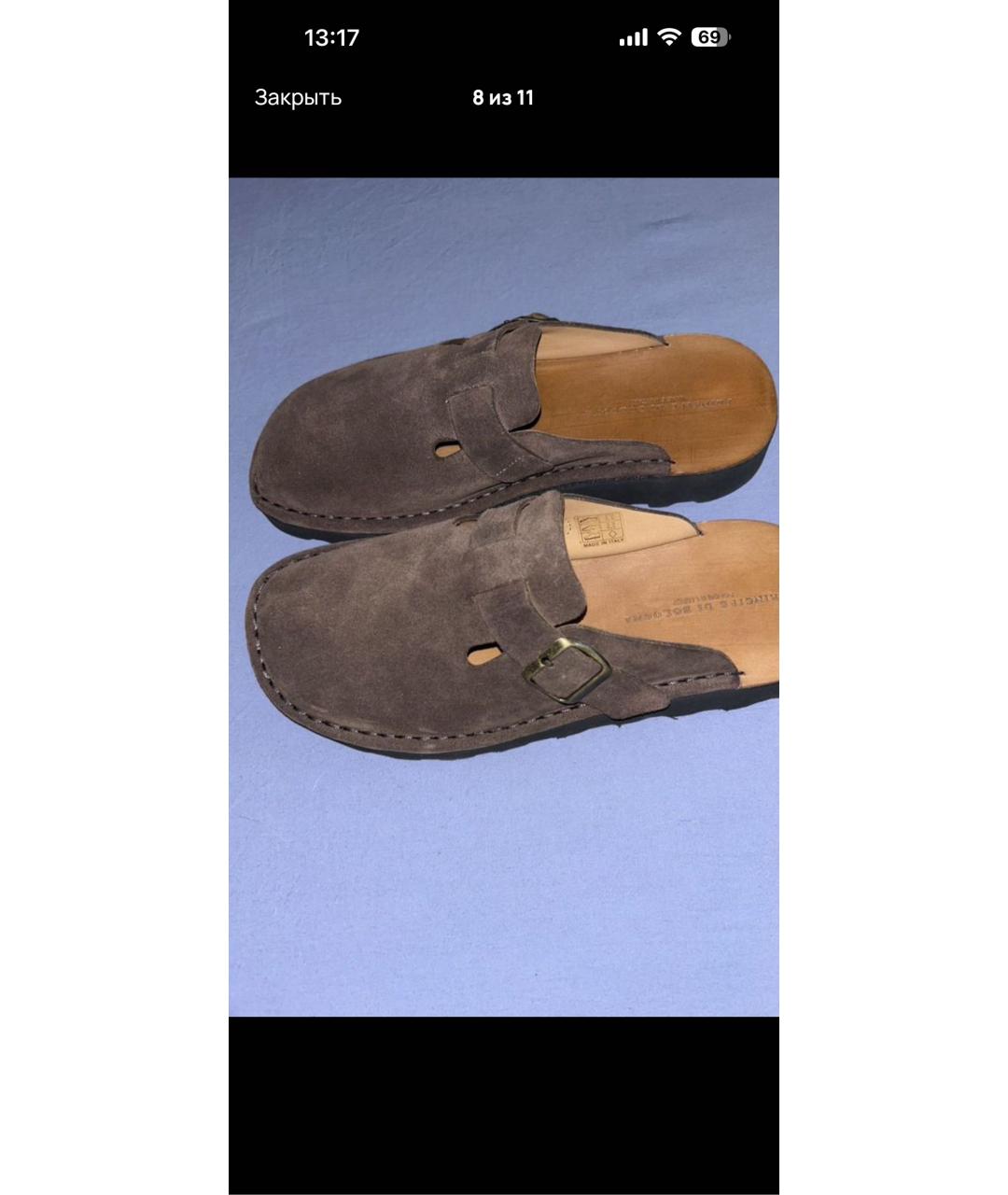 Principe di Bologna Коричневые замшевые сандалии, фото 6